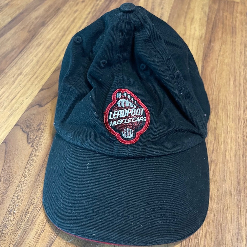 Enza Leadfoot Muscle Cars Hat Mens OSFM Black Cotton Adjustable Baseball Cap